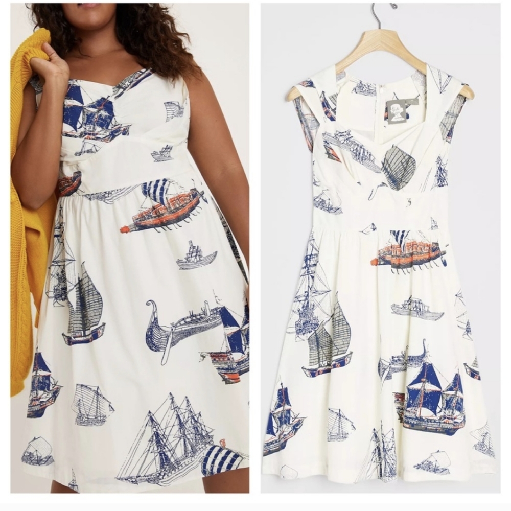 Anthropologie Seafarer Mini Dress Maritime 22W